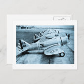 Seversky P-35  WWWII-strijkvliegtuigen Briefkaart (Voorkant / Achterkant)