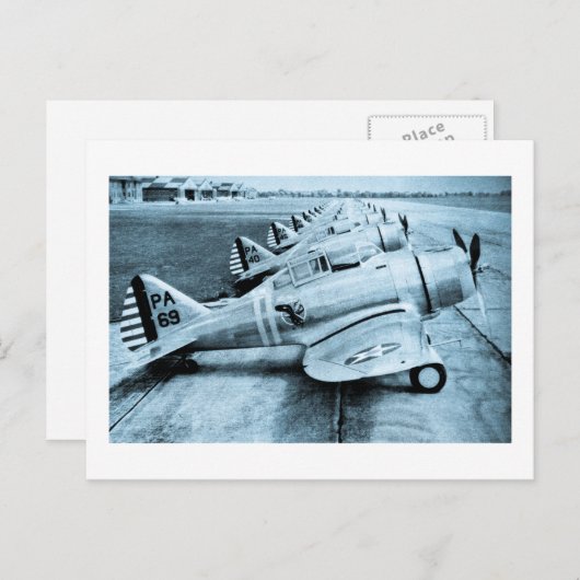 Seversky P-35  WWWII-strijkvliegtuigen Briefkaart (Voorkant / Achterkant)