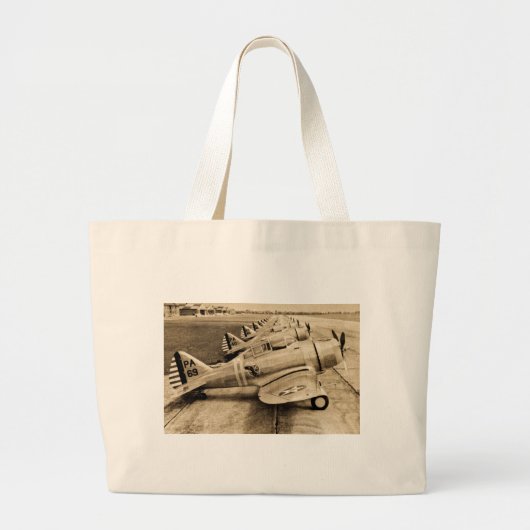 Seversky P-35  WWWII-strijkvliegtuigen Grote Tote Bag (Voorkant)