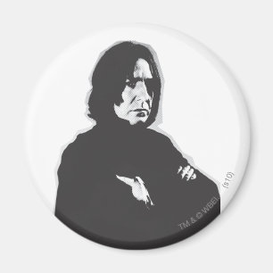 Severus Snape Armen Gekruist B-W Magneet