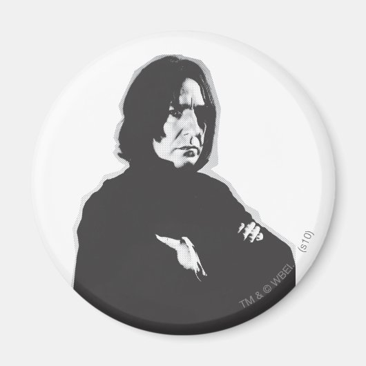 Severus Snape Armen Gekruist B-W Magneet (Voorkant)