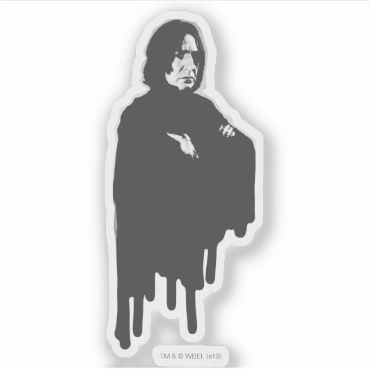 Severus Snape Arms, getransformeerd B-W Sticker (Voorkant)