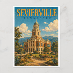 Sevierville Tennessee Rechtbank GeoSaga Briefkaart