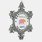 Sevierville Tennessee Tin Sneeuwvlok Ornament (Links)