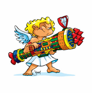 Sevigny_Photo Sculpture_Valentijnse Rambo Cupid Staand Fotobeeldje