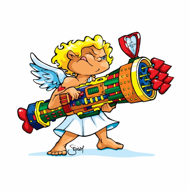 Sevigny_Photo Sculpture_Valentijnse Rambo Cupid Staand Fotobeeldje (Voorkant)