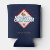 Sevilla Andalusië Spanje Retro Flamenco Vintage Blikjeskoeler (Achterkant)