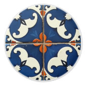 Sevilla Bloom Azulejo Keramische Knop (Voorkant)