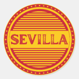 Sevilla City Pride Embleem – Spaanse identiteit Ronde Sticker