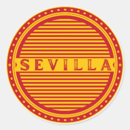 Sevilla City Pride Emblem – Spanish Identity Ronde Sticker