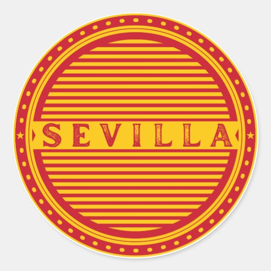 Sevilla City Pride Emblem – Spanish Identity Ronde Sticker (Voorkant)
