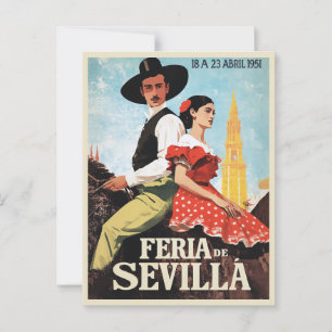 Sevilla Feria de Abril 1951  Briefkaart