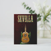 SEVILLA. Guitarra flamenca con Giralda de Sevilla. Briefkaart (Staand voorkant)