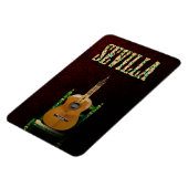 SEVILLA. Guitarra flamenca con Giralda de Sevilla. Magneet (Linkerzijde)