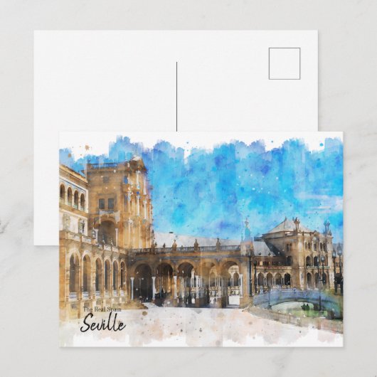 Sevilla - Het Briefkaart van Real Spanje (Voorkant / Achterkant)