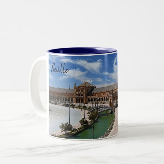 Sevilla - het echte Spanje Tweekleurige Koffiemok (Voorkant links)