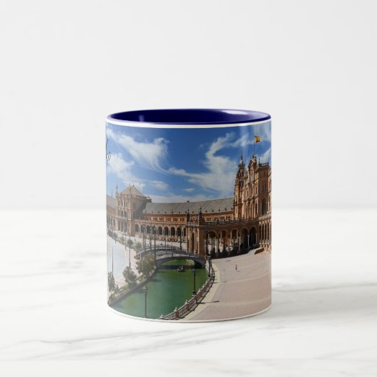 Sevilla - het echte Spanje Tweekleurige Koffiemok (Center)