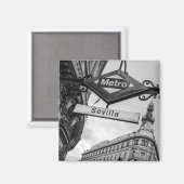Sevilla Metro Magnet: Madrid Magneet (Voorkant / Achterkant)