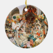 Sevilla (olie op het canvas) keramisch ornament (Achterkant)