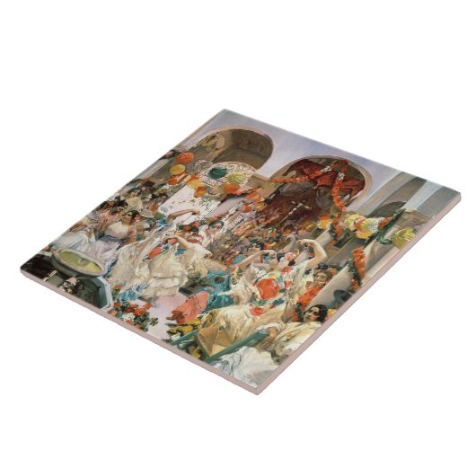 Sevilla (olie op het canvas) tegeltje (Zijkant)