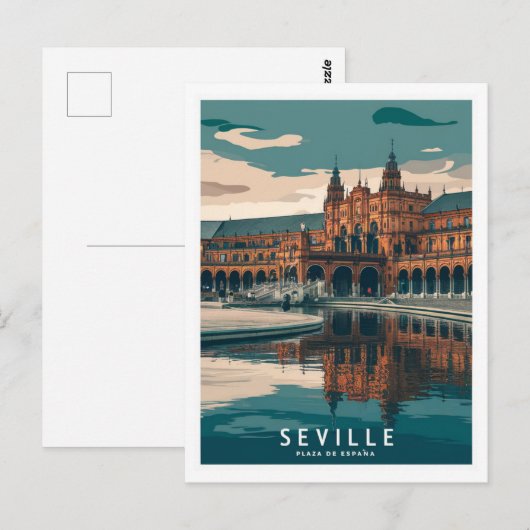 Sevilla Plaza de España Briefkaart (Voorkant / Achterkant)
