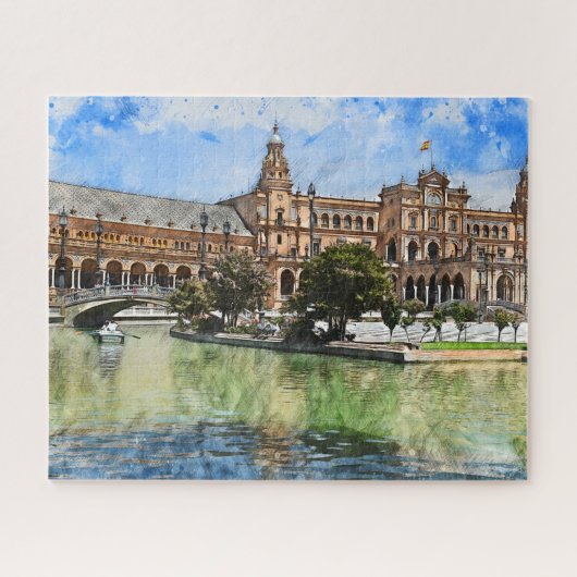 Sevilla- Plaza de Espana Legpuzzel (Horizontaal)