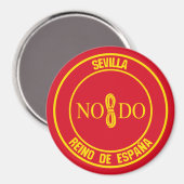 Sevilla Round Emblem Magneet (Voorkant / Achterkant)