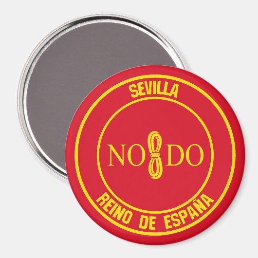 Sevilla Round Emblem Magneet (Voorkant / Achterkant)