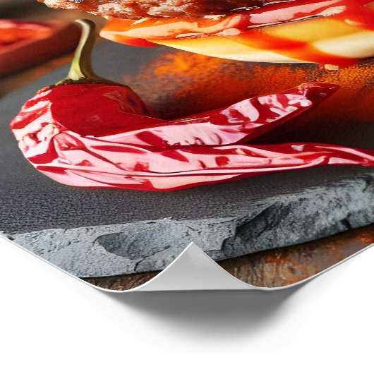 Sevilla Sizzle: sensatie van chorizo Poster (Hoek)