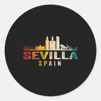 Sevilla Skyline Spanje Ronde Sticker