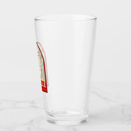 Sevilla Spain Travel Retro Emblem Glas (Links)