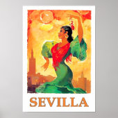 Sevilla Spain vintage Poster (Voorkant)