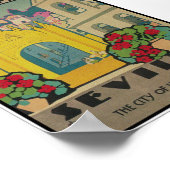 Sevilla Spain Vintage Travel Poster (Hoek)