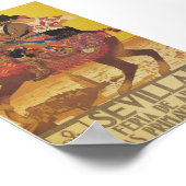 Sevilla, Spanje, 1934 april Fair Vintage Travel Poster (Hoek)