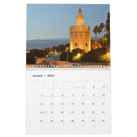 Sevilla, Spanje 2026 Fotokalender Kalender (Jan 2026)