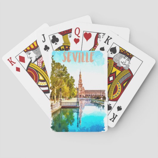 Sevilla Spanje Andalusië Pokerkaarten (Achterkant)