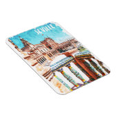 Sevilla Spanje Architectuur Waterverf Magneet (Rechterzijde)