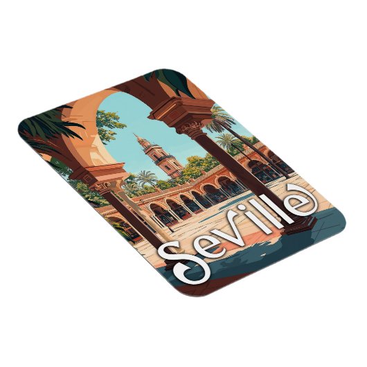 Sevilla, Spanje - Classic Spaans Souvenir Magneet (Rechterzijde)