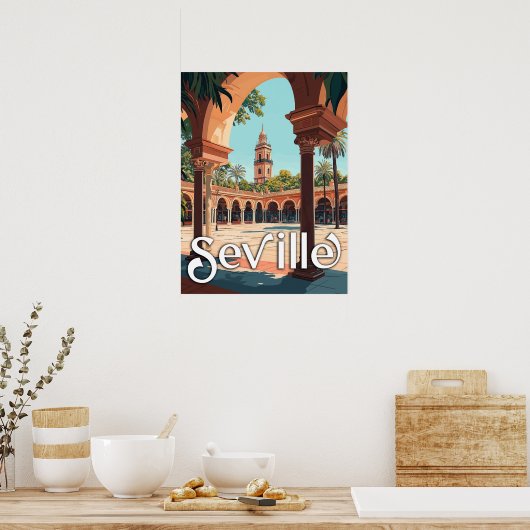 Sevilla, Spanje - Classic Spaans Souvenir Poster (Keuken)
