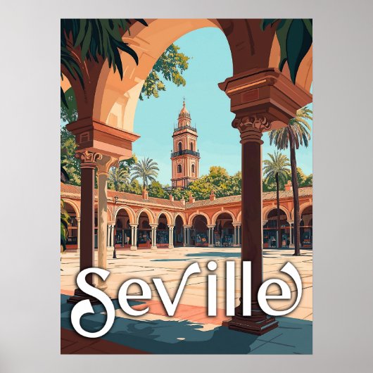  Sevilla, Spanje - Classic Spaans Souvenir Poster (Voorkant)