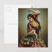 Sevilla Spanje Flamenco Dancer Briefkaart (Voorkant / Achterkant)