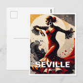 Sevilla Spanje Flamenco Dancer Briefkaart (Voorkant / Achterkant)