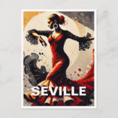 Sevilla Spanje Flamenco Dancer Briefkaart (Voorkant)