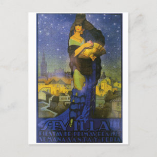 Sevilla Spanje Flamenco danser 1925 Briefkaart