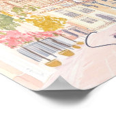 Sevilla Spanje Gouache Verf Illustratie Reizen Poster (Hoek)