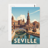 Sevilla Spanje Plaza de Espana Briefkaart (Voorkant / Achterkant)