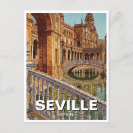 Sevilla Spanje Plaza de Espana Briefkaart