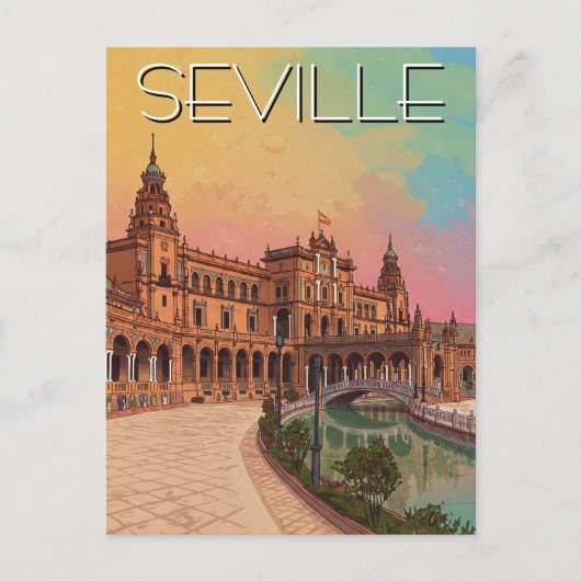 Sevilla Spanje Plaza de Espana Briefkaart (Voorkant)
