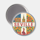 Sevilla Spanje Plaza de Espana Magneet (Voorkant / Achterkant)