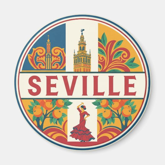 Sevilla Spanje Plaza de Espana Magneet (Voorkant)
